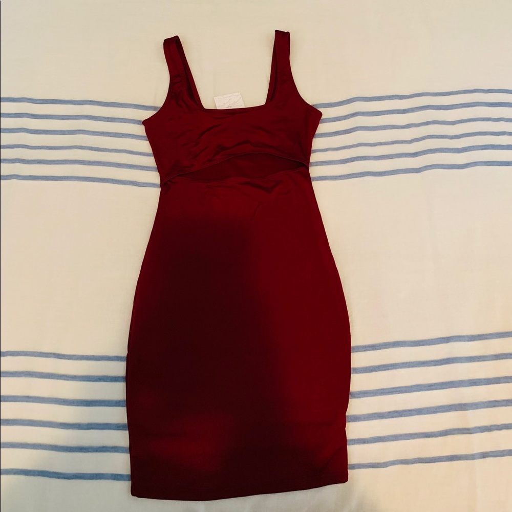 Mini red bodycon dress